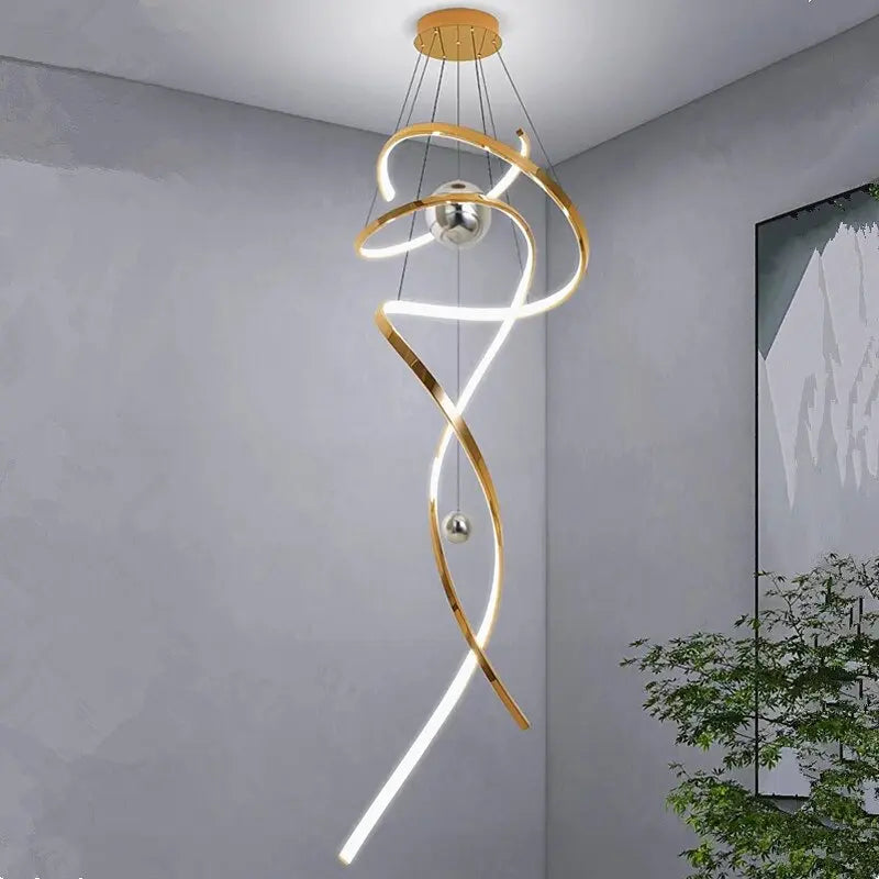 Stainless Steel Stair Chandelier ChandeliersLife®