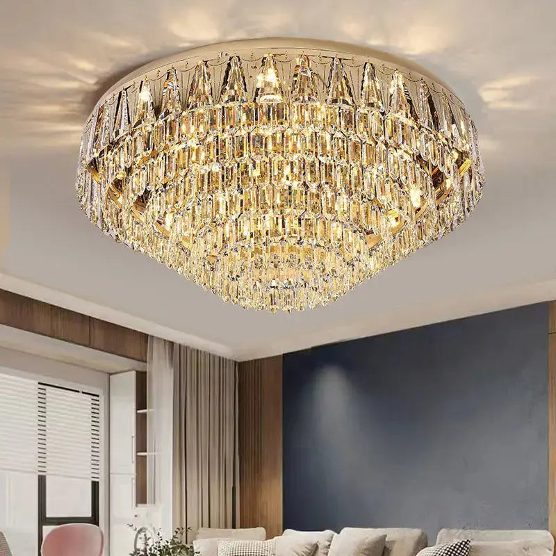 Rectangular Round Crystal Luxury Ceiling Lamp ChandeliersLife®