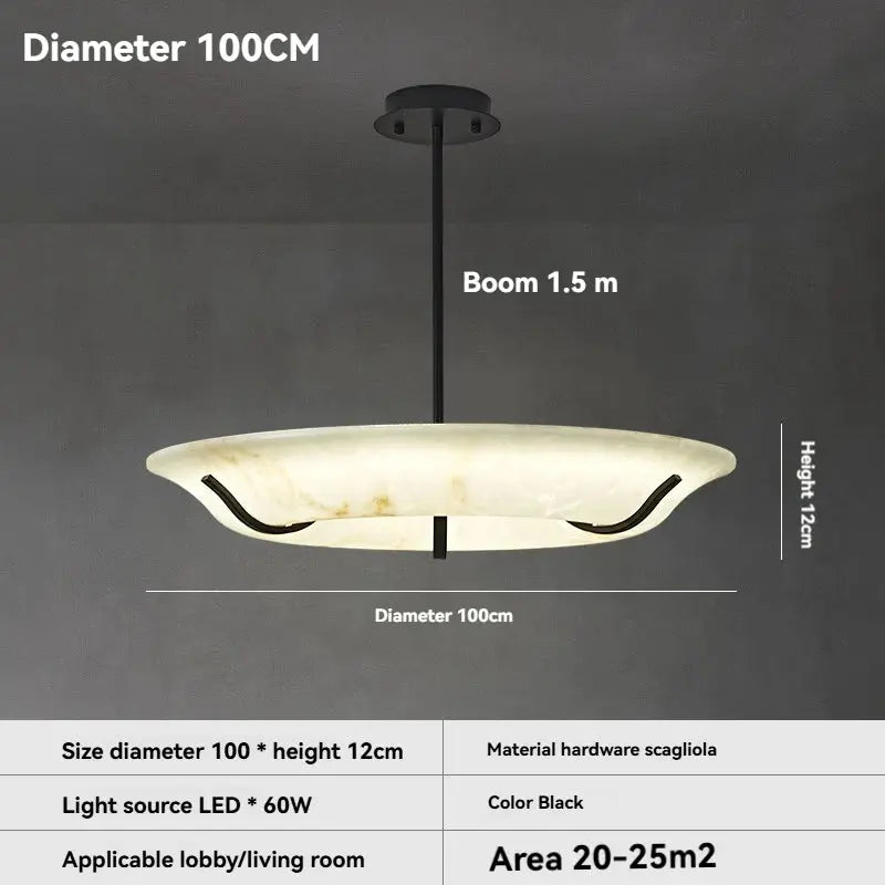American Retro Alabaster Ring Chandelier ChandeliersLife®