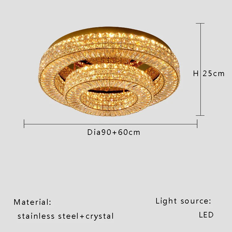 Modern Two Tier Crystal Luxury Ceiling Lights