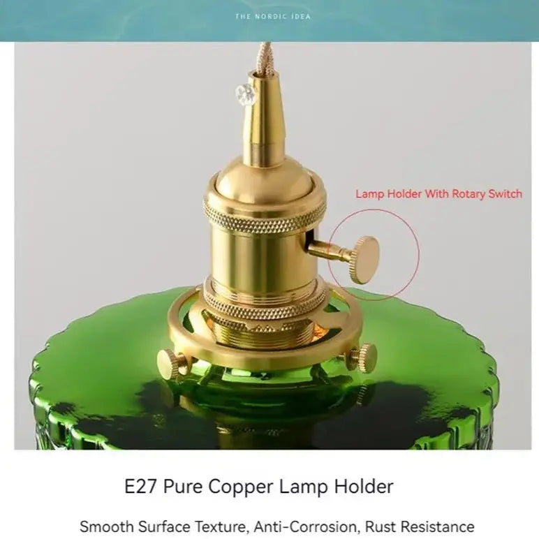 Scandinavian Green Glass Pendant Lights ChandeliersLife®