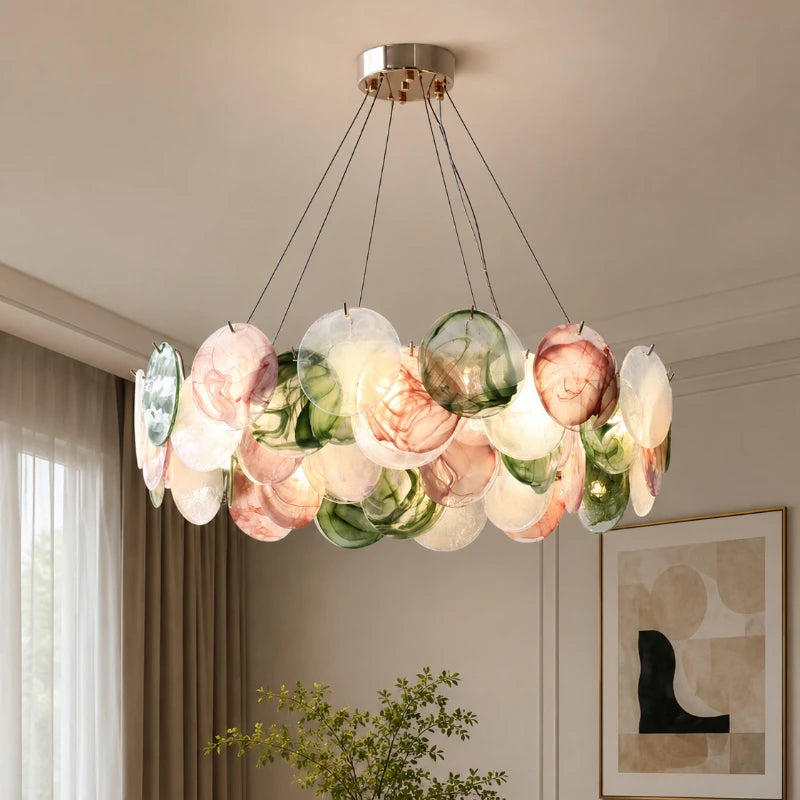 Vetrina Murano-inspired Art Deco Glass chandelier, product gallery image 7 of 14