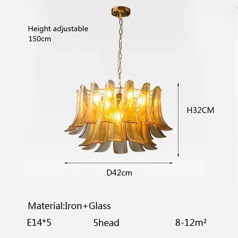 Virello Designer Amber Glass Pendant Light