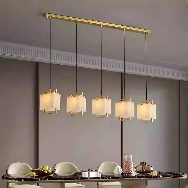Modern Marble Chandelier Rectangle Pendant