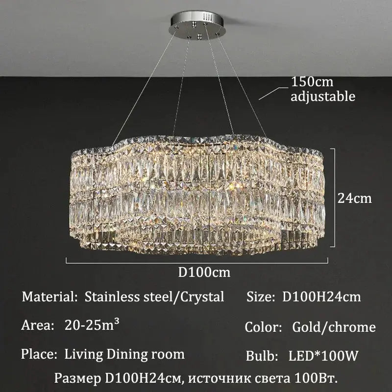Modern Luxury LED Crystal Chandeliers Home Villa Decoration Living Dining Room Lighting Ceiling Pendant Lights Indoor Fixtures ChandeliersLife®