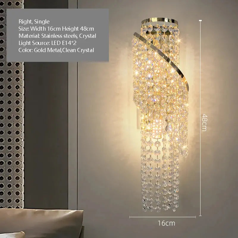 Entrance Luxury Crystal Wall Lamp