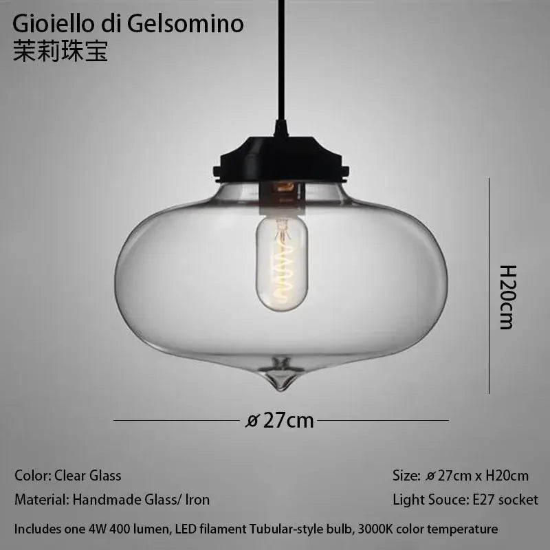 Clear Glass Pendant Light