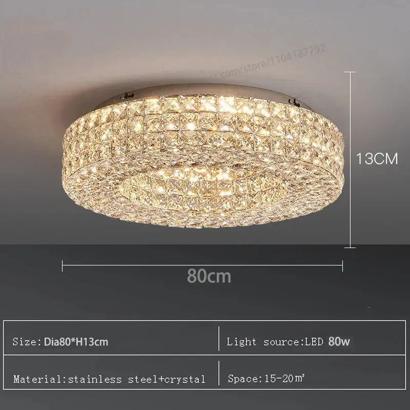 Round Crystal Chandelier Home Decoration ChandeliersLife®