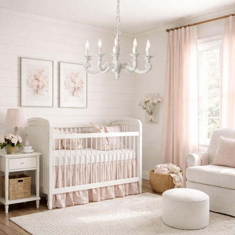 White Wood Chandeliers