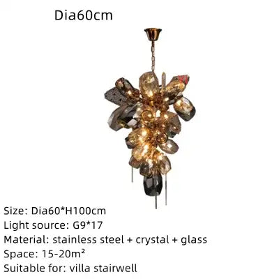 Modern Luxury Villa Glass Chandelier ChandeliersLife®