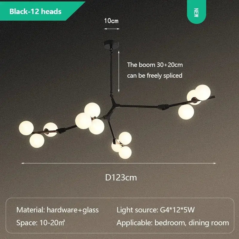 Post Modern Style Glass Balls Branches Chandelier ChandeliersLife®