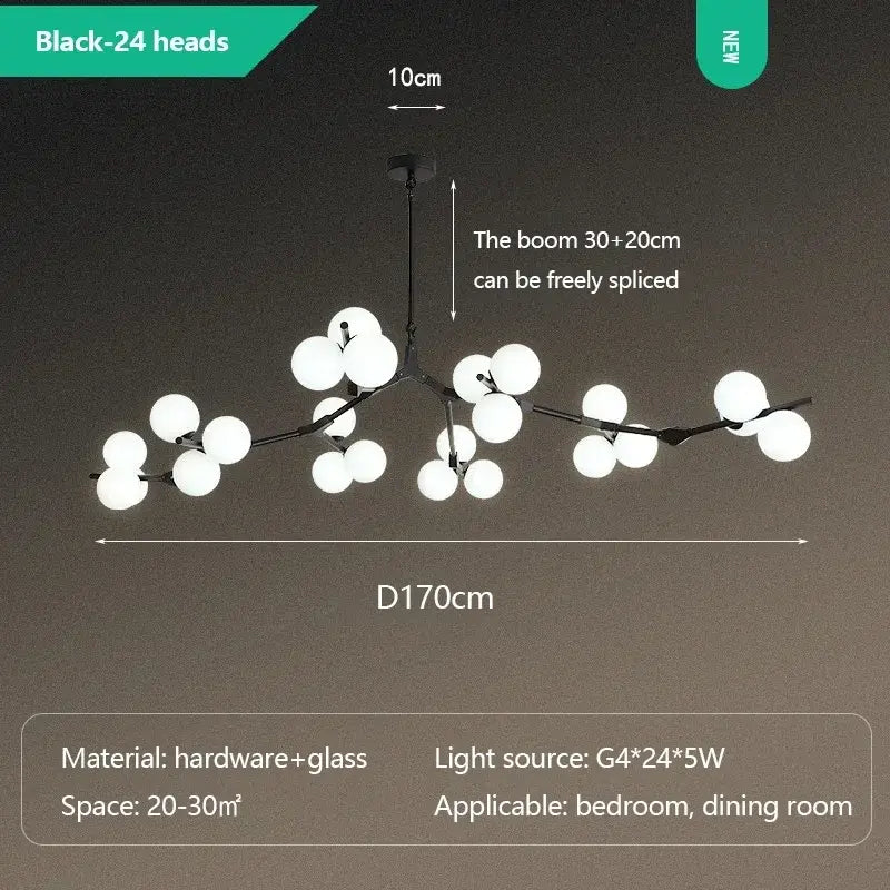 Post Modern Style Glass Balls Branches Chandelier ChandeliersLife®
