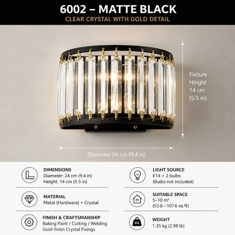 Modern Creative Luxury Crystal Wall Lamp ChandeliersLife®