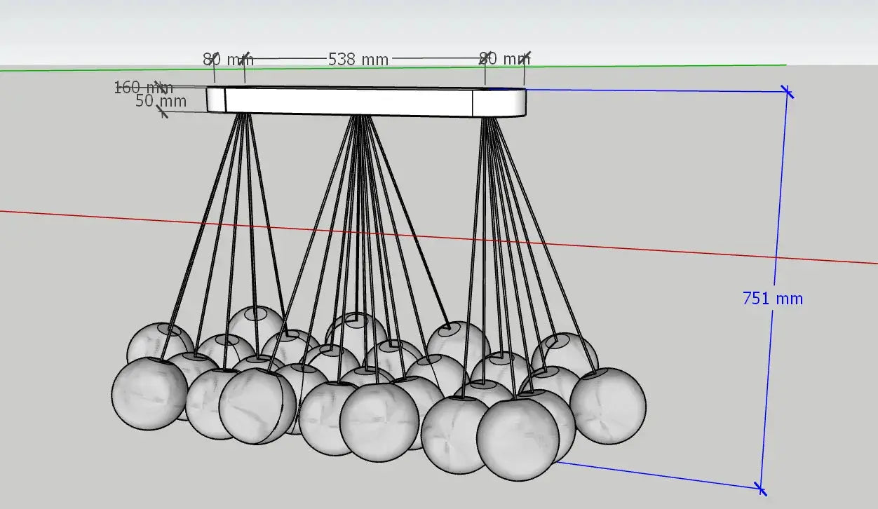 Rectangular Balls Alabaster Chandelier ChandeliersLife®