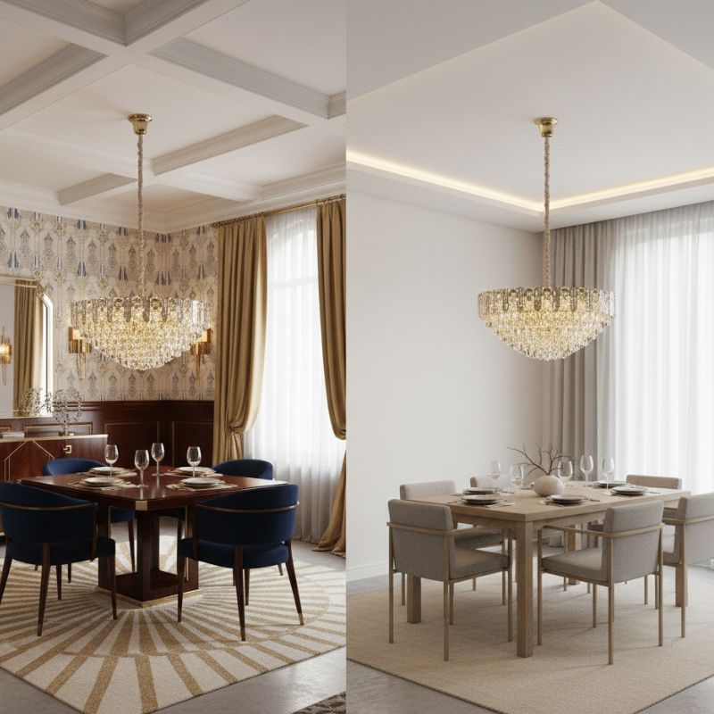 Nordic Bedroom Crystal Chandelier