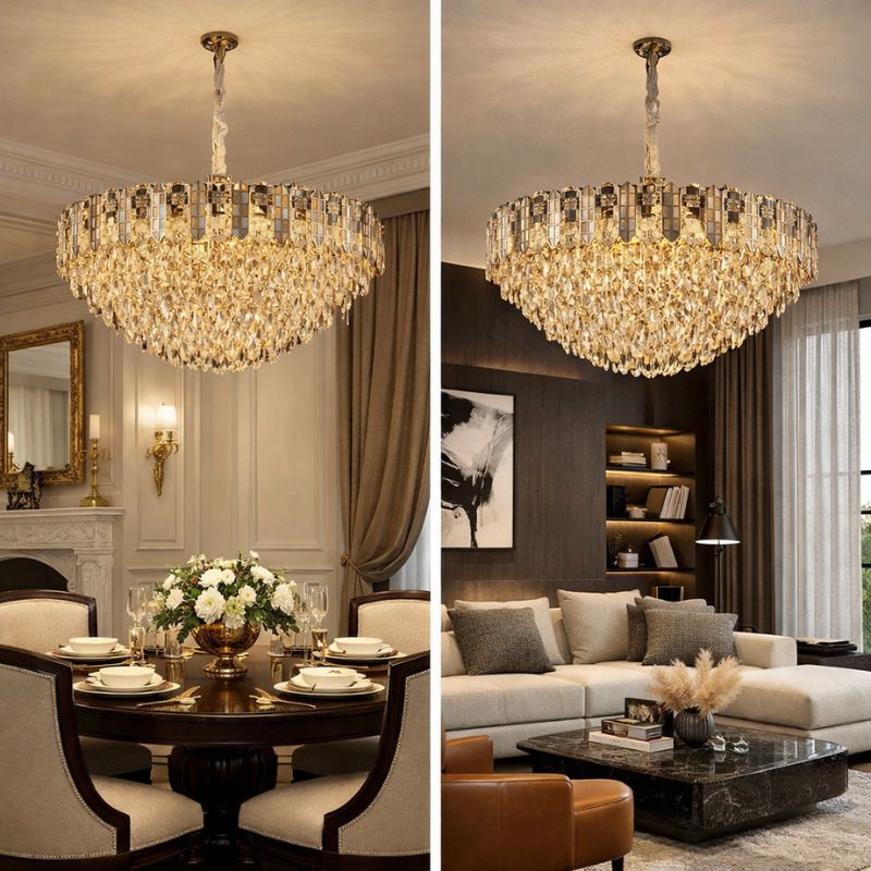 Nordic Bedroom Crystal Chandelier