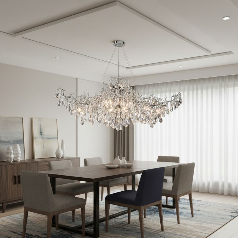 Modern Raindrop Chandelier Hanging Living Room
