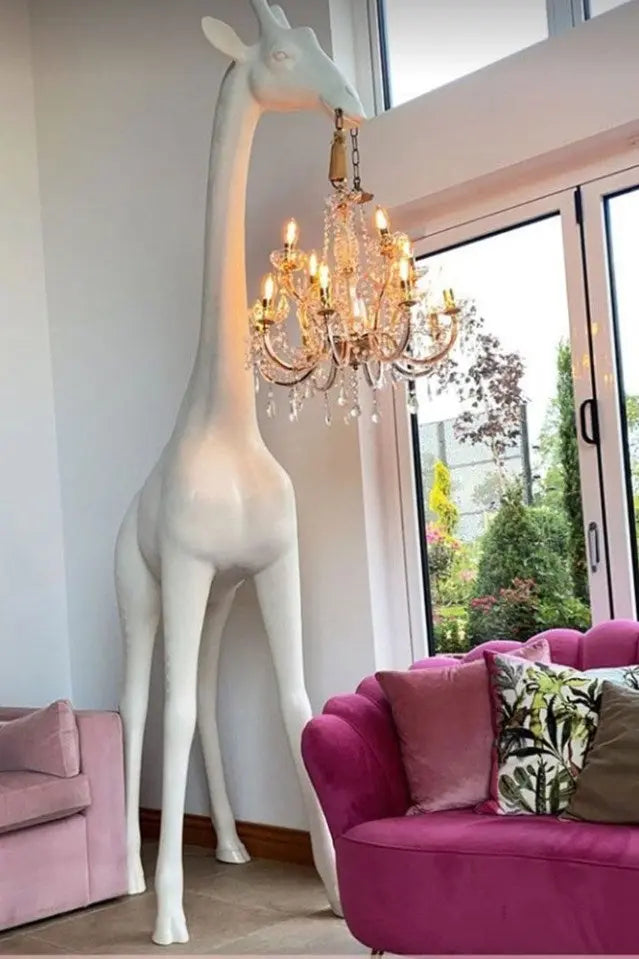 Art Sculpture Giraffe Floor Chandelier - White ChandeliersLife®