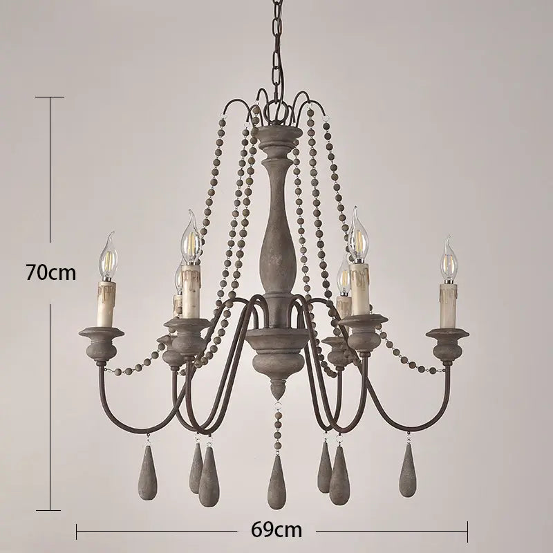 Vintage Wood Chandelier ChandeliersLife®