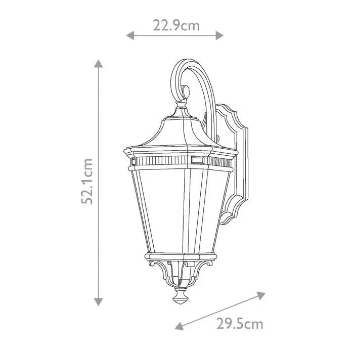 Cotswold Lane Wall Lantern - Black