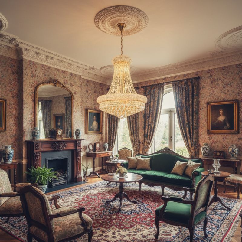 French Empire Gold Crystal Chandelier