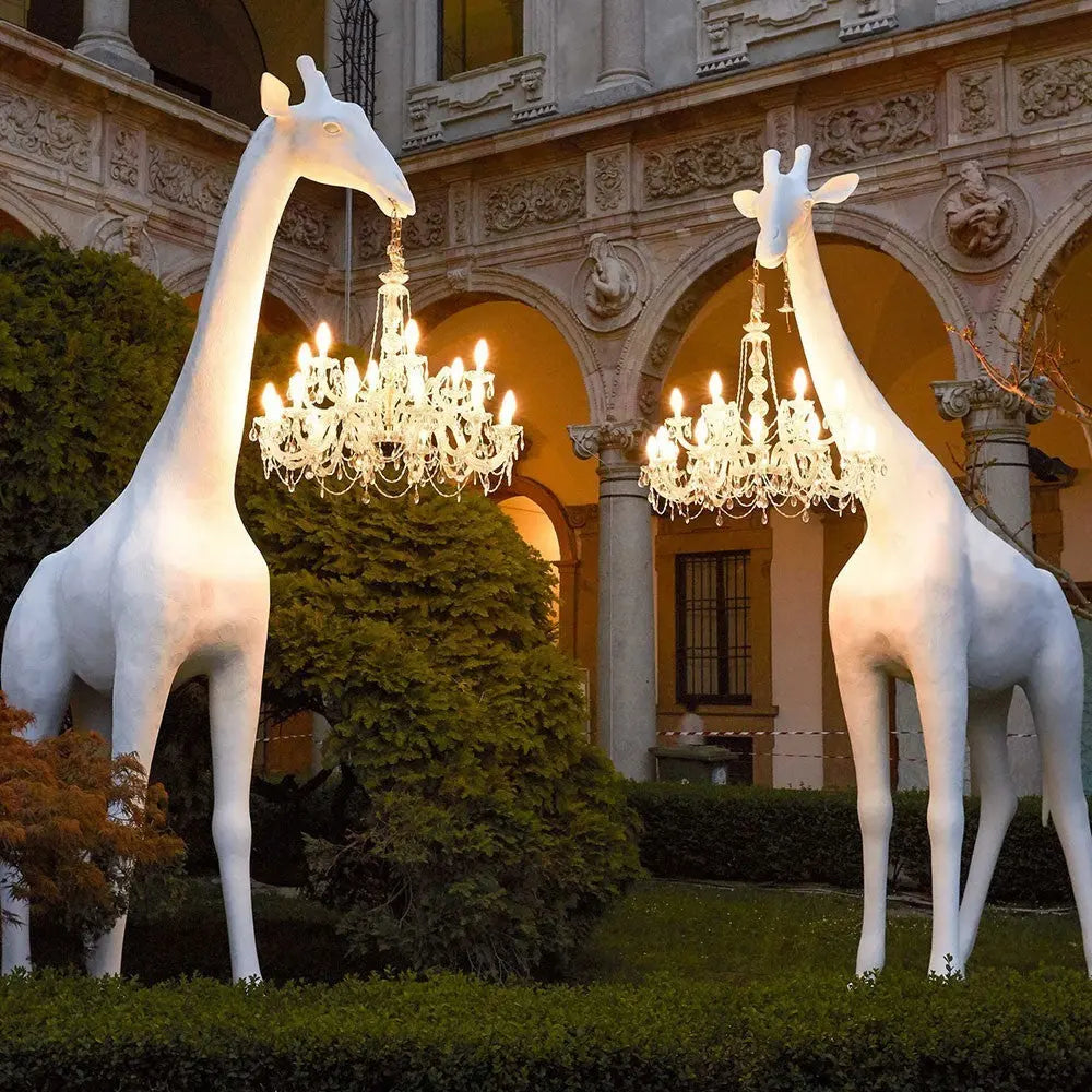 Art Sculpture Giraffe Floor Chandelier - White ChandeliersLife®