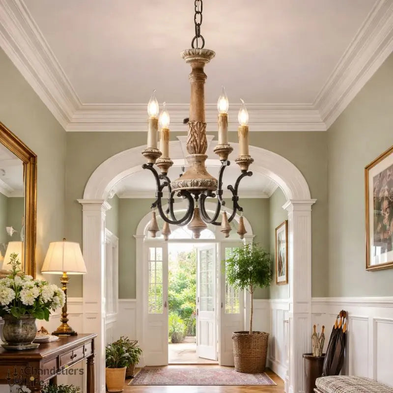 Entryway Retro Wooden Chandelier ChandeliersLife®