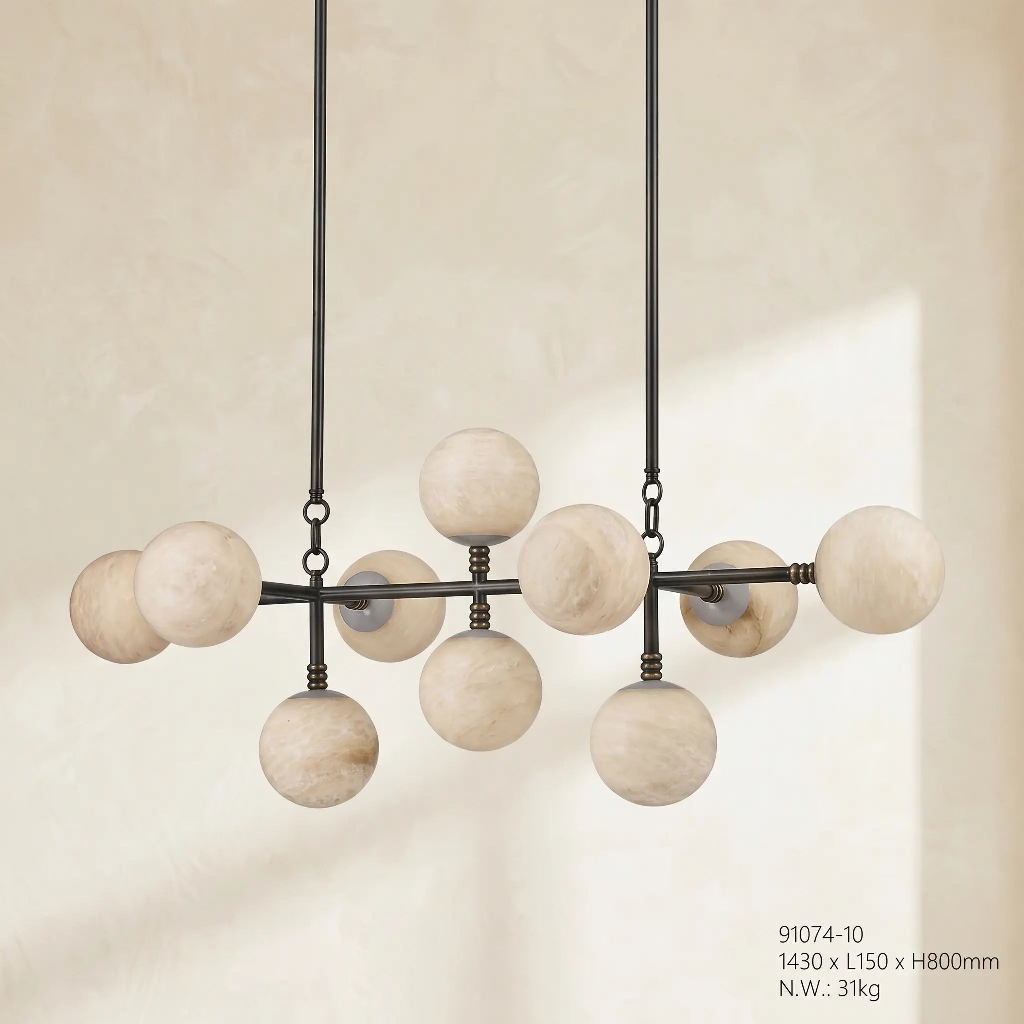 Brass Alabaster Pendant Light Globes ChandeliersLife®