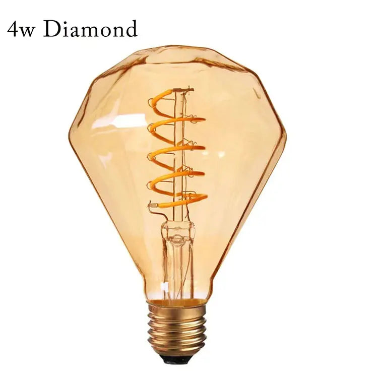 LED Soft Light Dimond E27 4W Filament Glass Warm White LEDSone