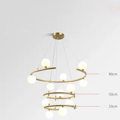 Post-modern Glass Circle Chandelier ChandeliersLife®