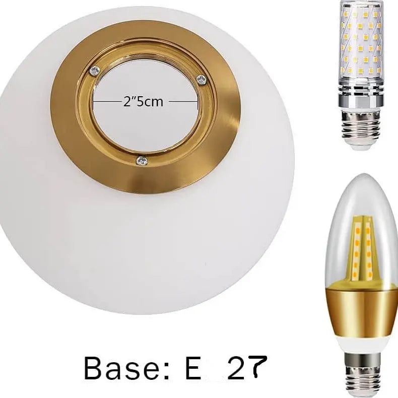 White Single Ball Pendant Chandelier ChandeliersLife®