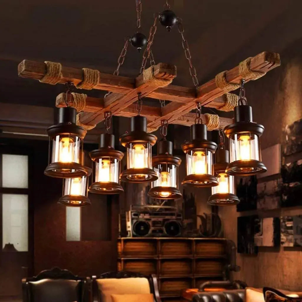 Retro Wood Vintage Chandelier ChandeliersLife®