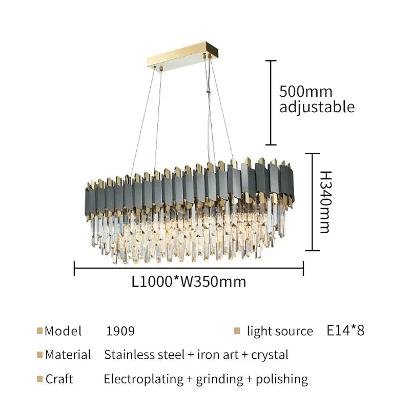 Modern Crystal Rectangular Chandelier ChandeliersLife®