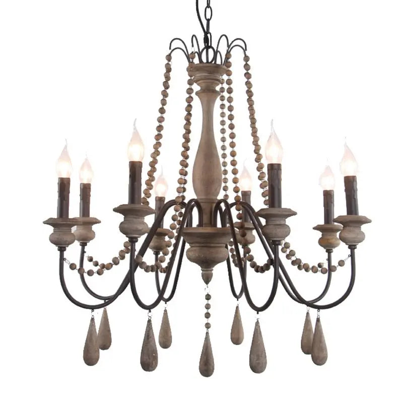 Vintage Wood Chandelier ChandeliersLife®