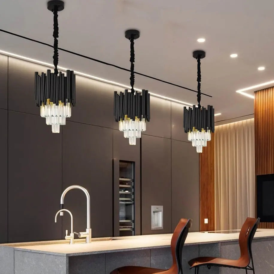 Modern Black Crystal Hanging Light ChandeliersLife®