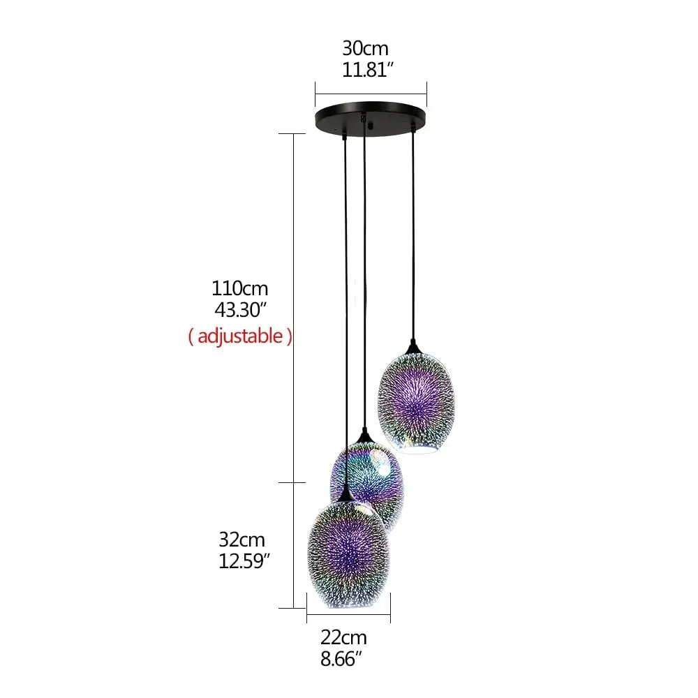 Modern 3D Colorful Pendant Lamp - Set ChandeliersLife®