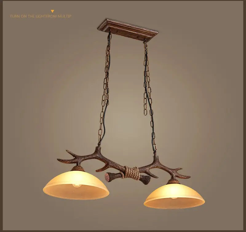 Double Retro Antler Vintage Pendat Lights ChandeliersLife®