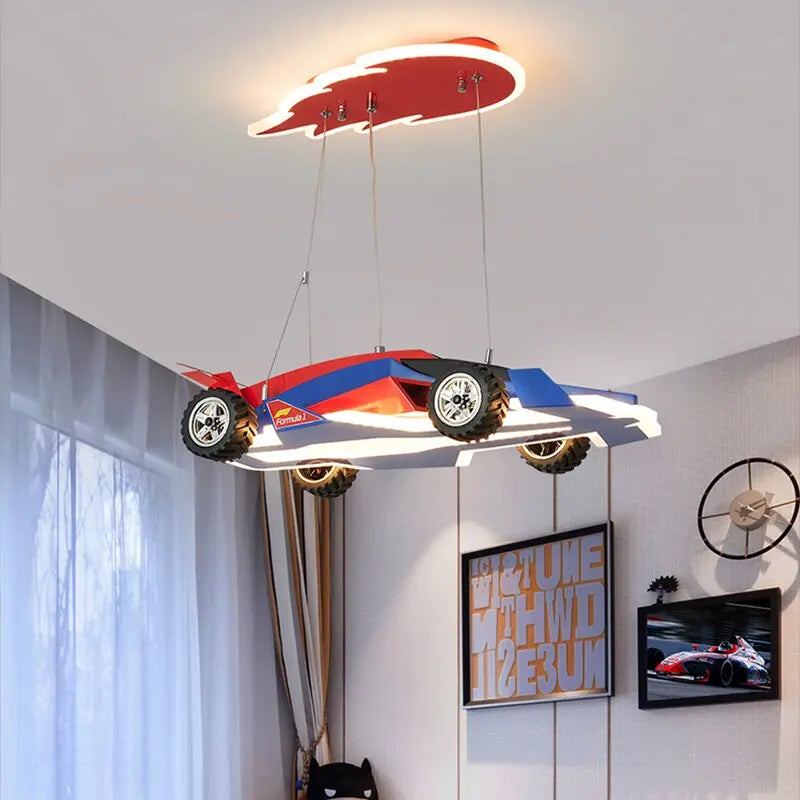 Kids Bedroom Decorative Race Car Chandelier ChandeliersLife®