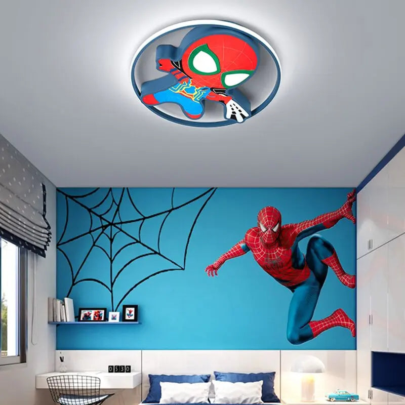 Nordic SpiderMan Figure Kids Bedroom Ceiling Light ChandeliersLife®