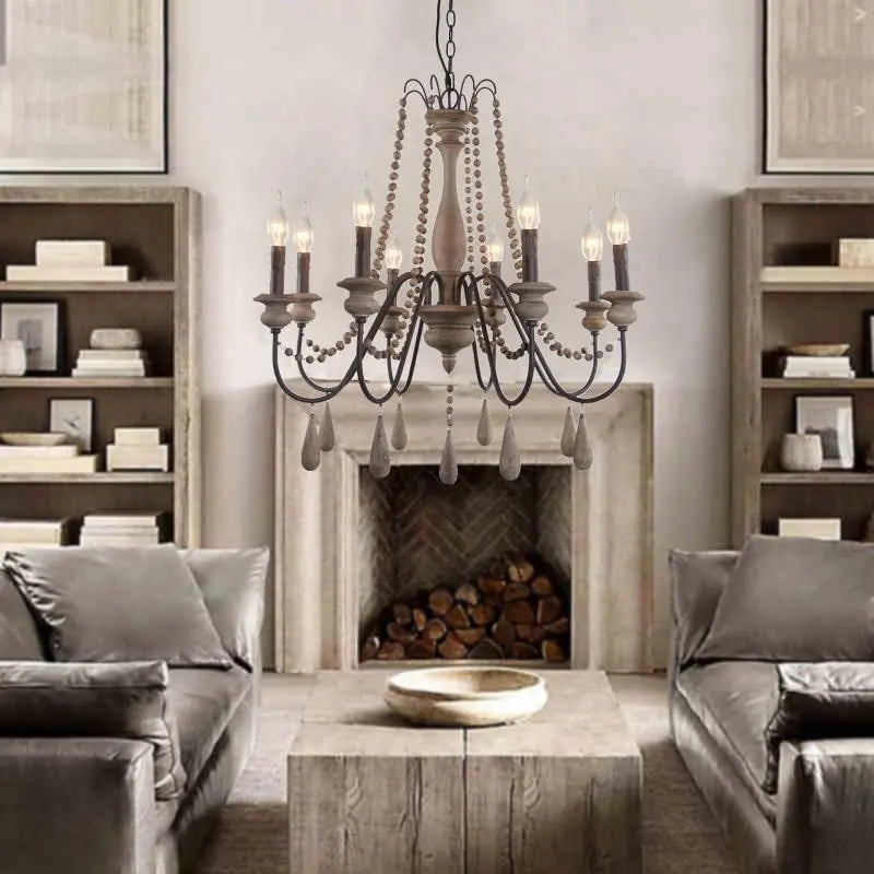 Vintage Wood Chandelier ChandeliersLife®