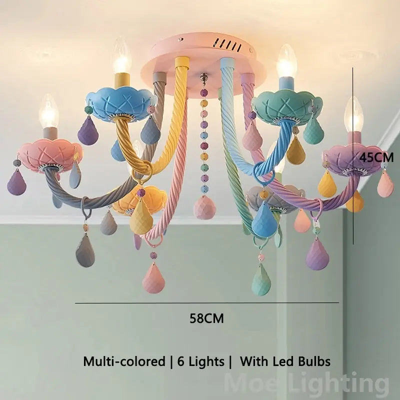 Modern Colorful Ceiling Chandelier For Kids ChandeliersLife®