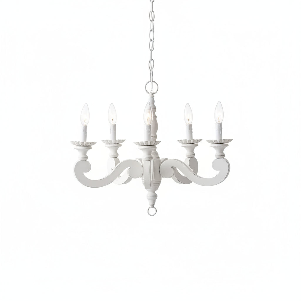 White Wood Chandeliers ChandeliersLife®