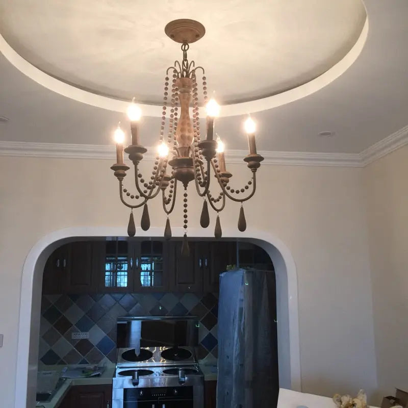 Vintage Wood Chandelier ChandeliersLife®