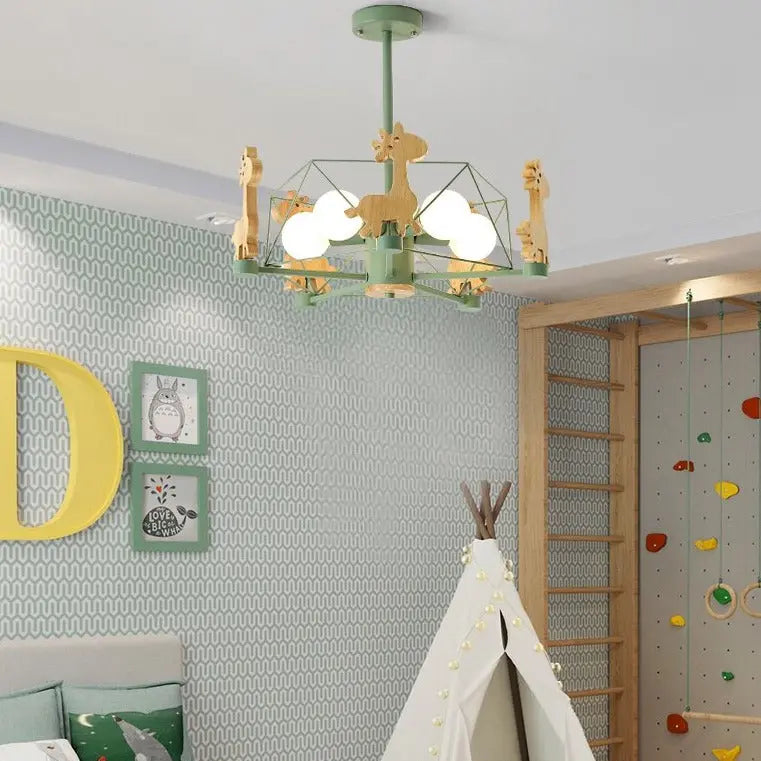 Wood Horse Kids Chandelier ChandeliersLife®