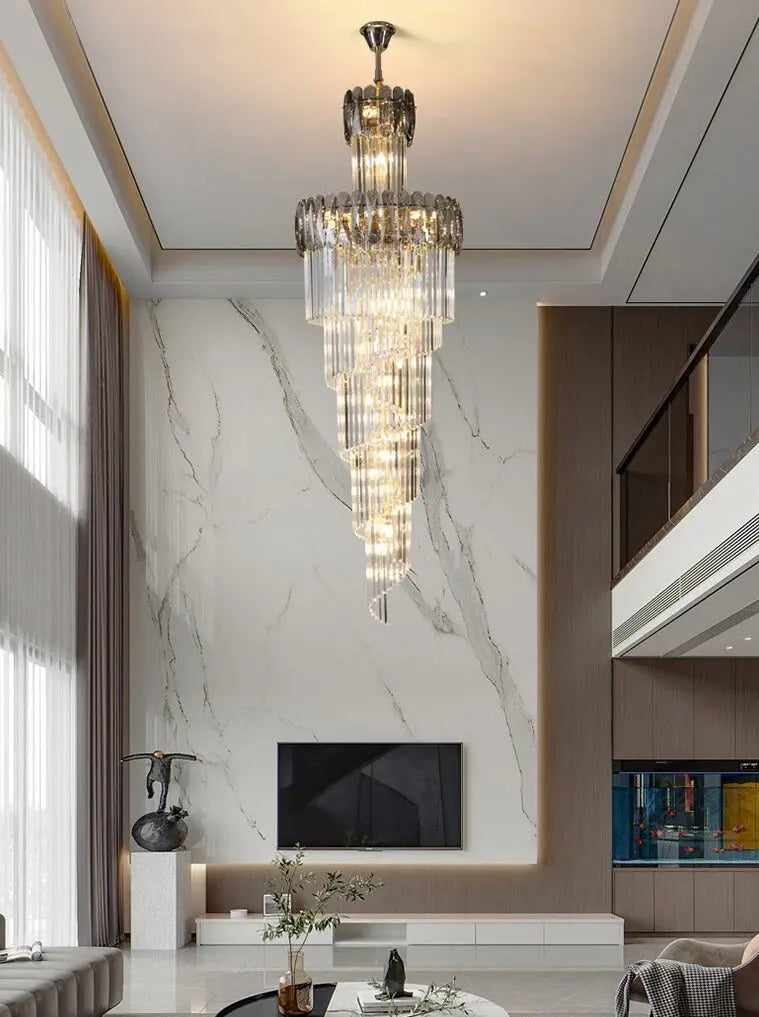 K9 Crystal Chandelier Long Staircase ChandeliersLife®