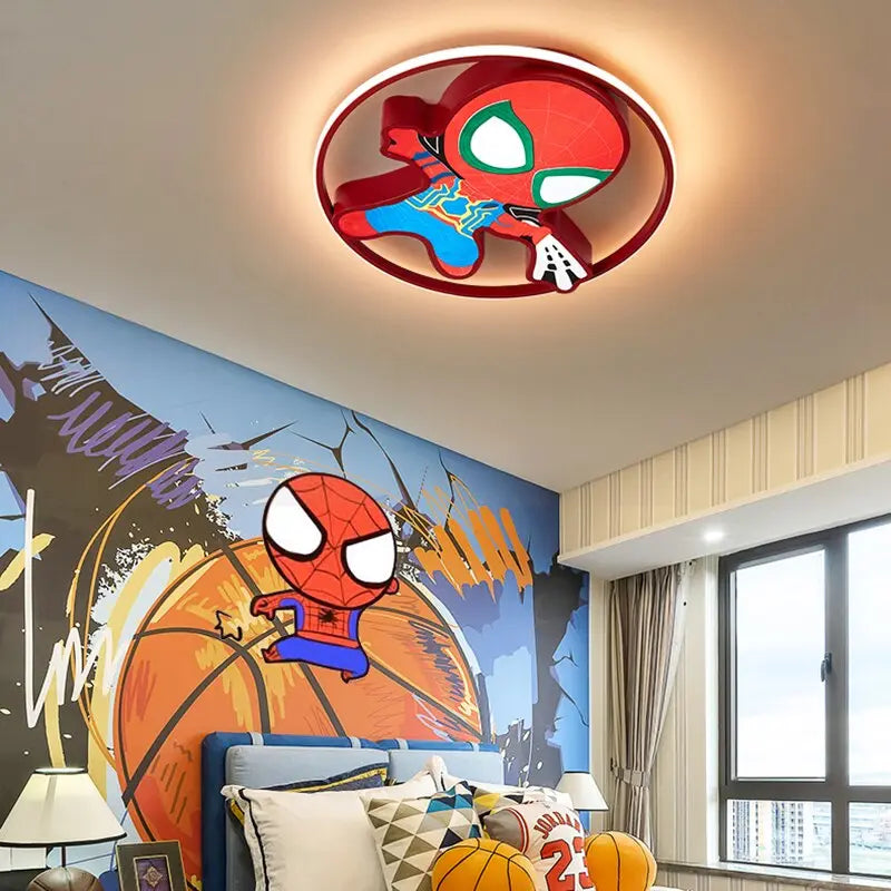 Nordic SpiderMan Figure Kids Bedroom Ceiling Light ChandeliersLife®
