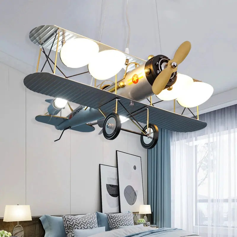 Boy Kids Bedroom Decorative Airplane Pendant Chandelier ChandeliersLife®