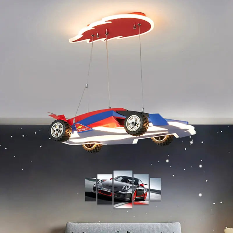 Kids Bedroom Decorative Race Car Chandelier ChandeliersLife®