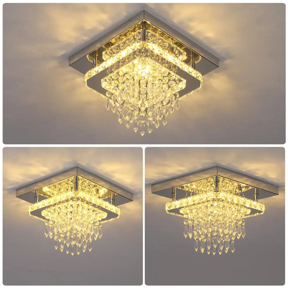 Modern Square Raindrop Ceiling Chandelier GreeLustr