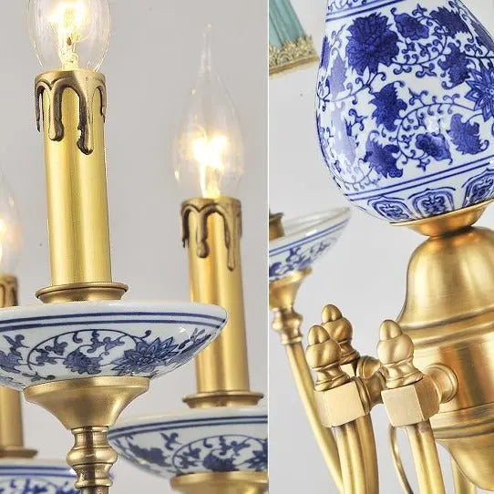 Royal Blue & White Porcelain Chandelier ChandeliersLife®